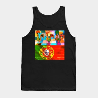 Galo de Barcelos, Portuguese folk art Tank Top